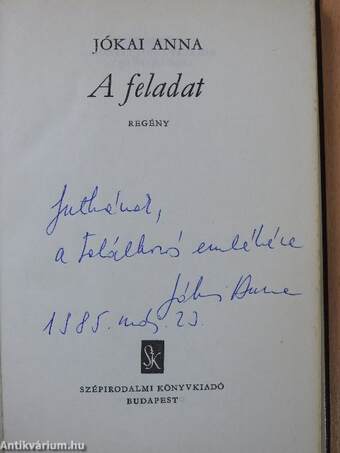 A feladat (dedikált példány)