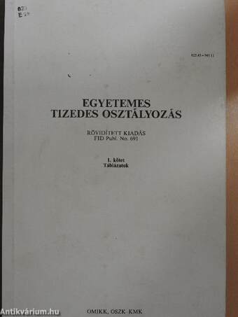 Egyetemes tizedes osztályozás I-II.