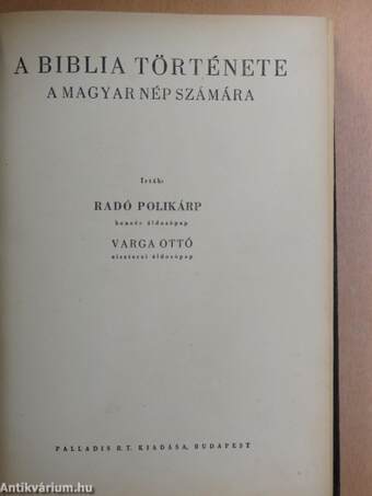 A Biblia története a magyar nép számára