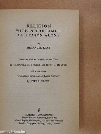 Religion within the limits of reason alone