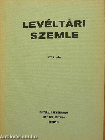 Levéltári Szemle 1977. január-április