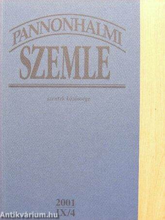 Pannonhalmi Szemle 2001/4.