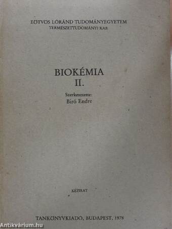 Biokémia II.