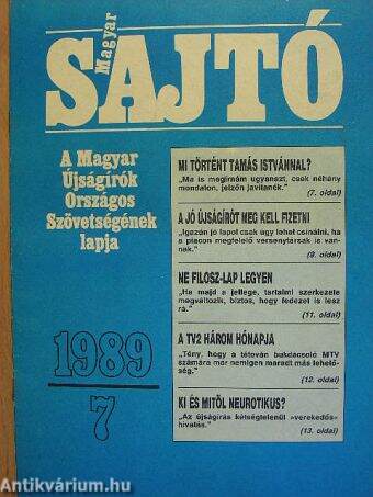 Magyar Sajtó 1989. április