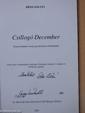 Csillogó December - CD-vel (dedikált példány)