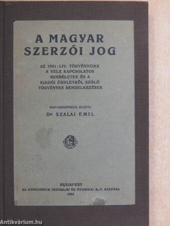 A magyar szerzői jog