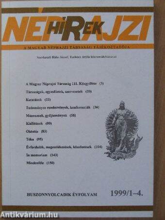 Néprajzi Hírek 1999/1-4.
