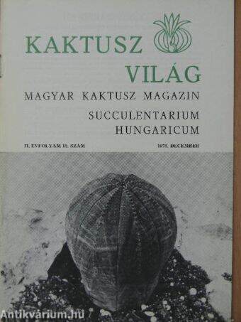 Kaktuszvilág 1972. december