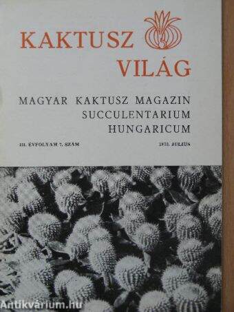 Kaktuszvilág 1973. július