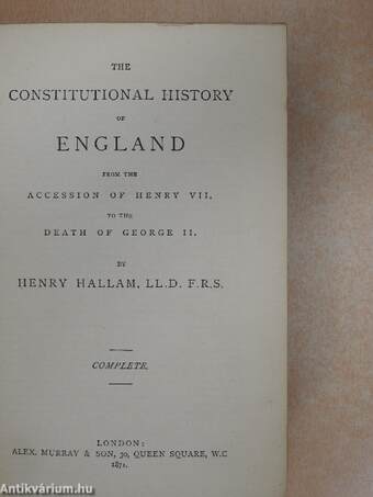 The constitutional history of England