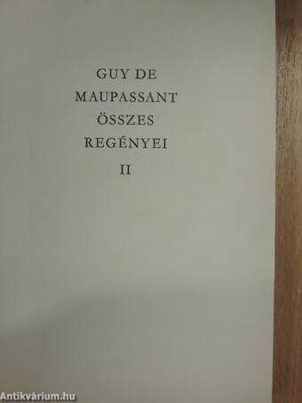 Maupassant összes regényei II. (töredék)