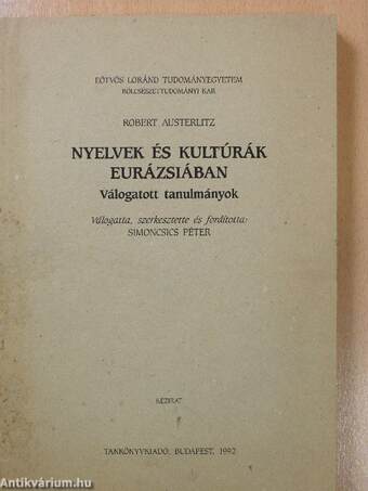 Nyelvek és kultúrák Eurázsiában (dedikált példány)