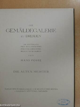 Die Gemäldegalerie zu Dresden