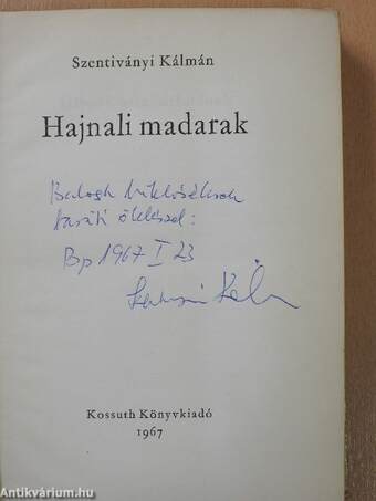 Hajnali madarak (dedikált példány)