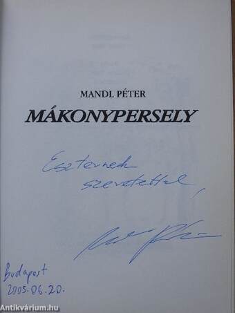 Mákonypersely (dedikált példány)