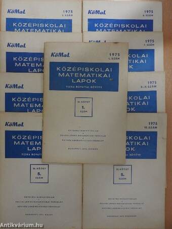 Középiskolai matematikai lapok 1975. január-december