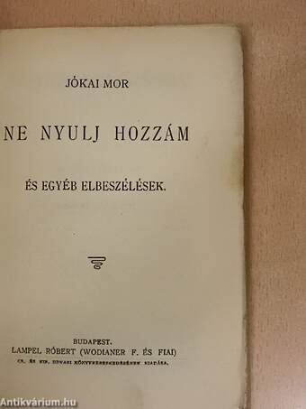 Ne nyulj hozzám