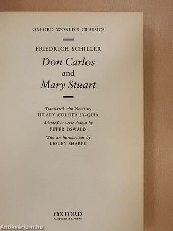 Don Carlos and Mary Stuart