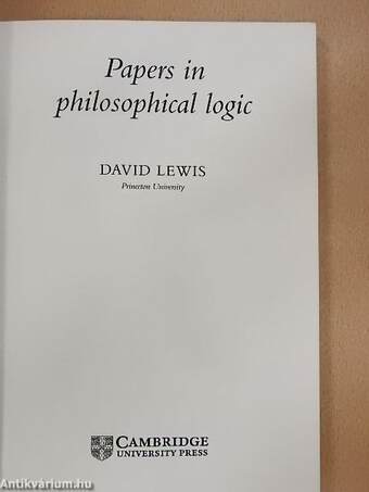 Papers in philosophical logic