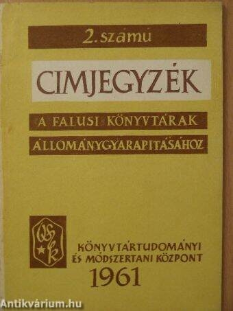 2. számú cimjegyzék