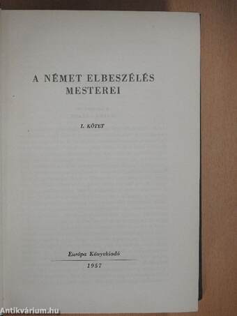 A német elbeszélés mesterei I-II.