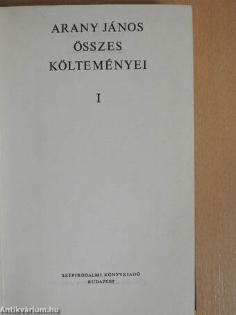 Arany János összes költeményei I-II.