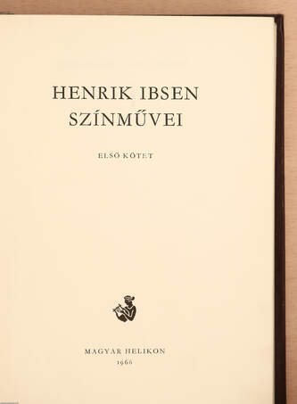 Henrik Ibsen színművei I.