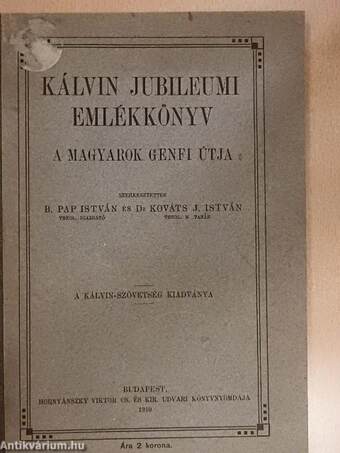 Kálvin jubileumi emlékkönyv