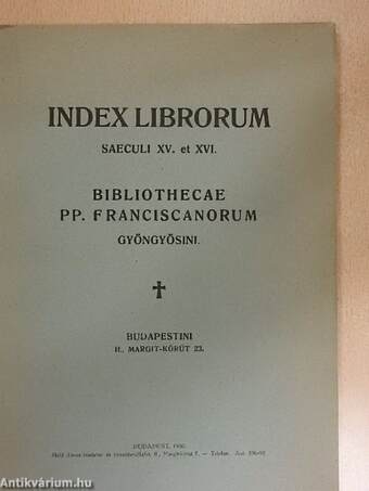 Index Librorum saeculi XV. et XVI.