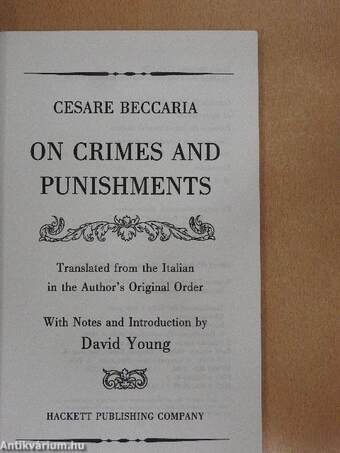 On Crimes and Punishments