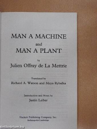 Man a Machine/Man a Plant