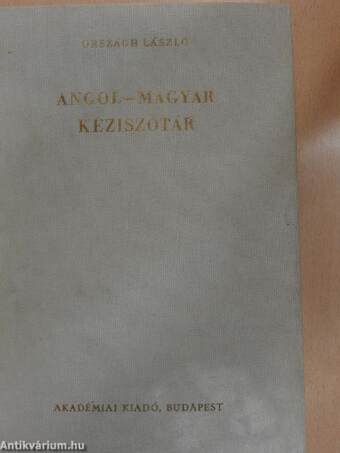 Angol-magyar kéziszótár