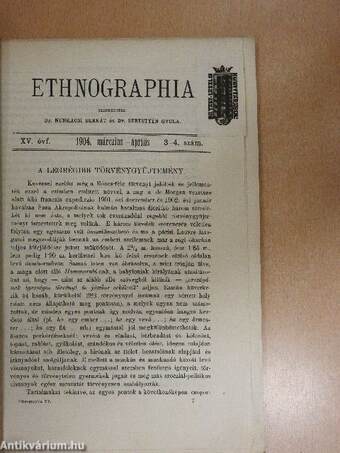 Ethnographia 1904. márczius-április