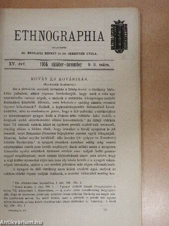 Ethnographia 1904. október-november