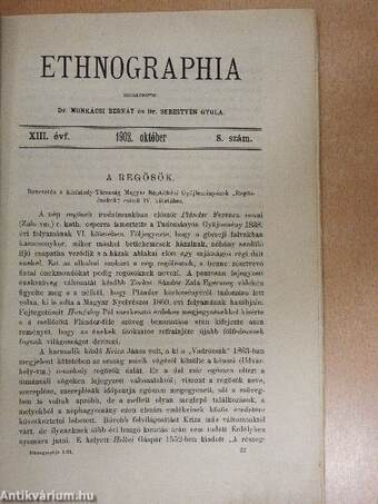 Ethnographia 1902. október