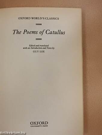 The Poems of Catullus