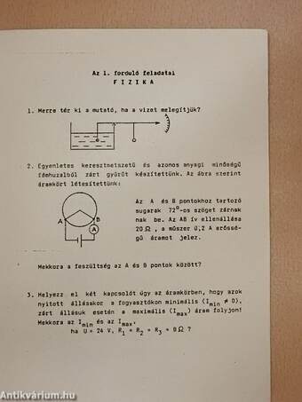 Matematika és fizika feladatmegoldó verseny