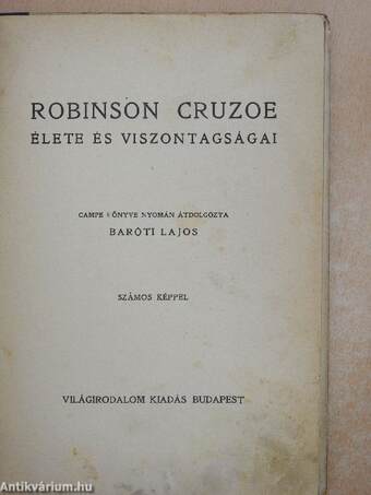 Robinson Cruzoe élete és viszontagságai