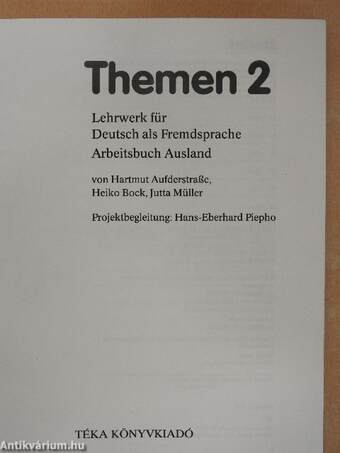 Themen 2 - Arbeitsbuch