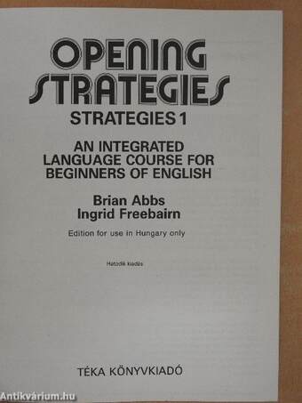 Opening Strategies - Students' Book