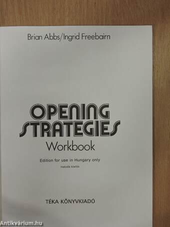 Opening Strategies - Workbook