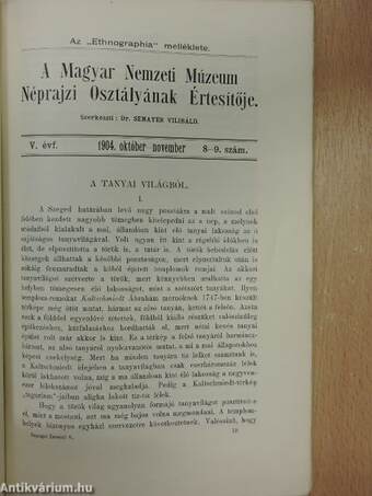 Ethnographia 1904. október-november