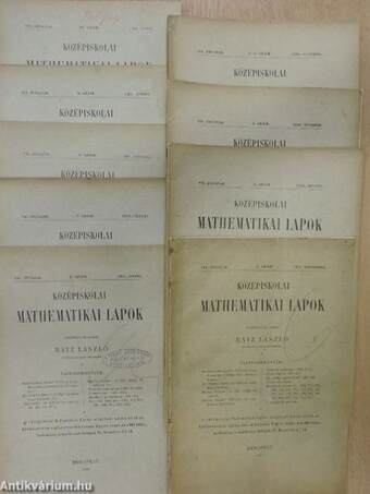 Középiskolai mathematikai lapok 1900. szeptember-1901. június