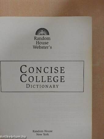 Webster's Concise College Dictionary