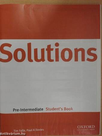 Solutions - Pre-Intermediate - Student's Book