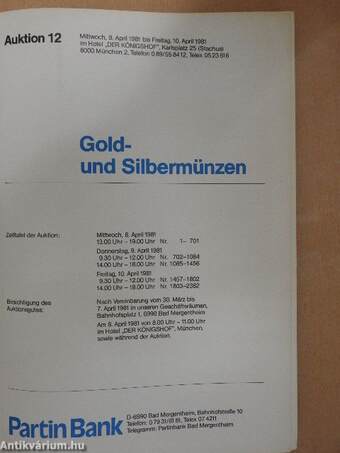 Gold- und Silbermünzen Auktion 12