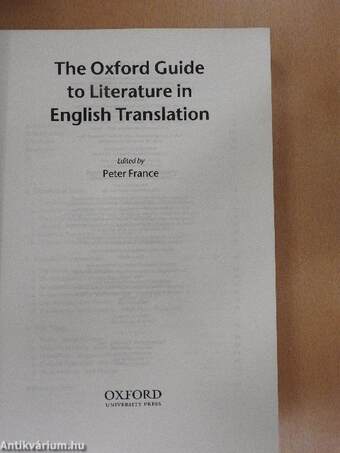 The Oxford Guide to Literature in English Translation