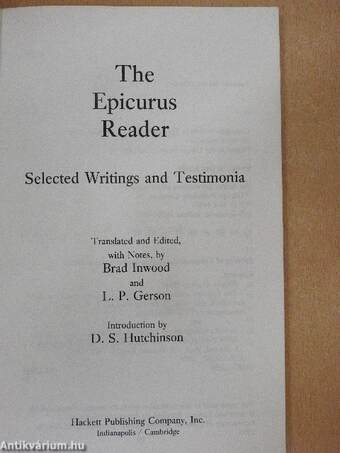 The Epicurus Reader