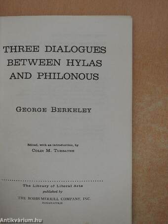 Three Dialogues Between Hylas and Philonous