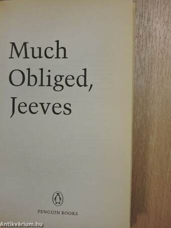 Much Obliged, Jeeves